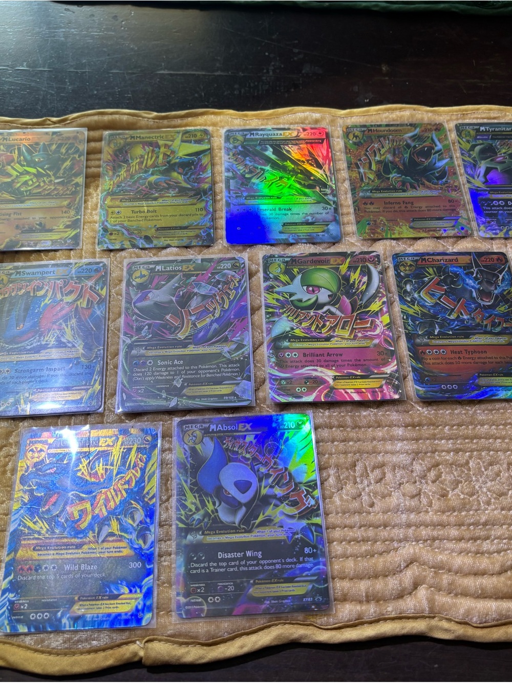 Pokemon Holographic Card Assortment – Gold, Blue, Green, Purple